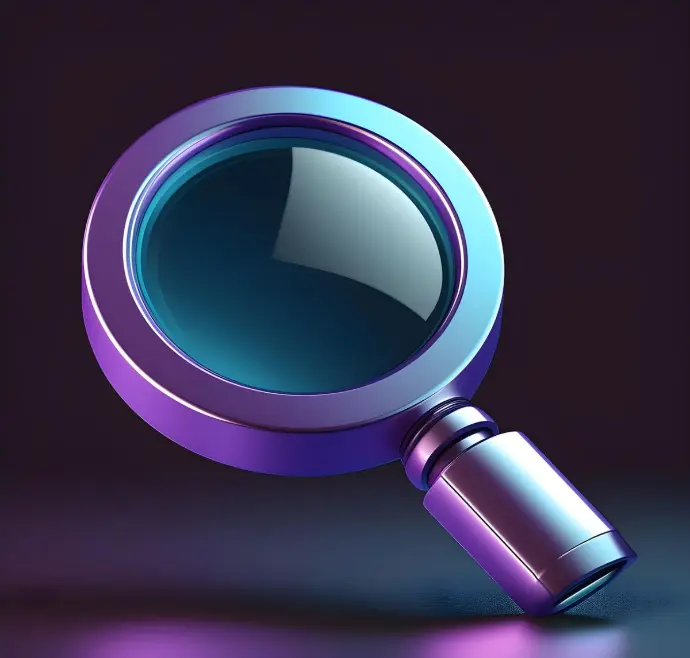 a magnifying glass